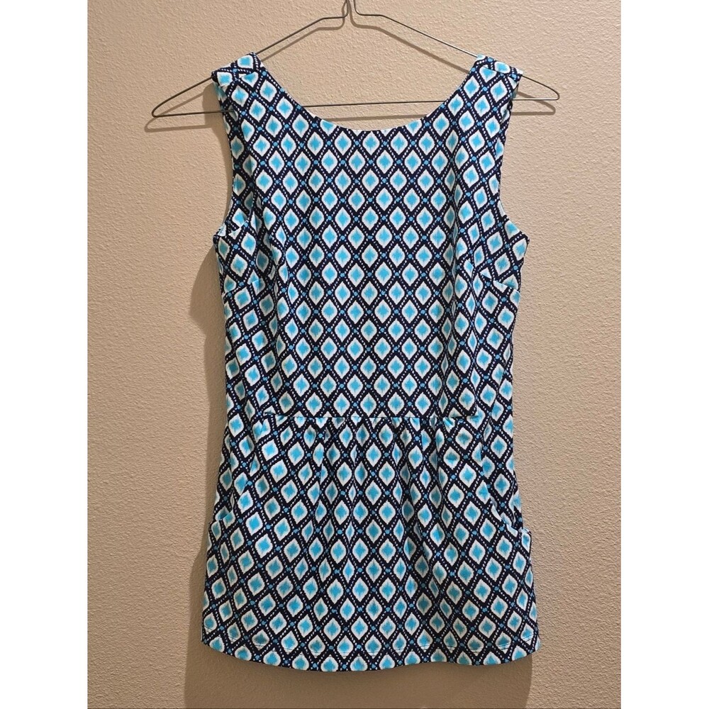NWOT Jude Connally Millie Blue Diamond Peplum Top Sz XS